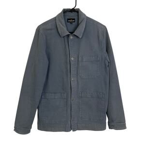 American Giant Roughneck Chore Coat Mens Small Blue Canvas Heavy Workwear *